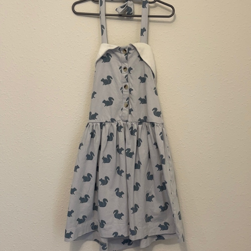 Kate Quinn halter top squirrel print girls dress